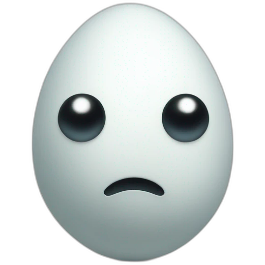 egg with two eyes, two arms, and two legs (standing, io17, facing forward) emoji