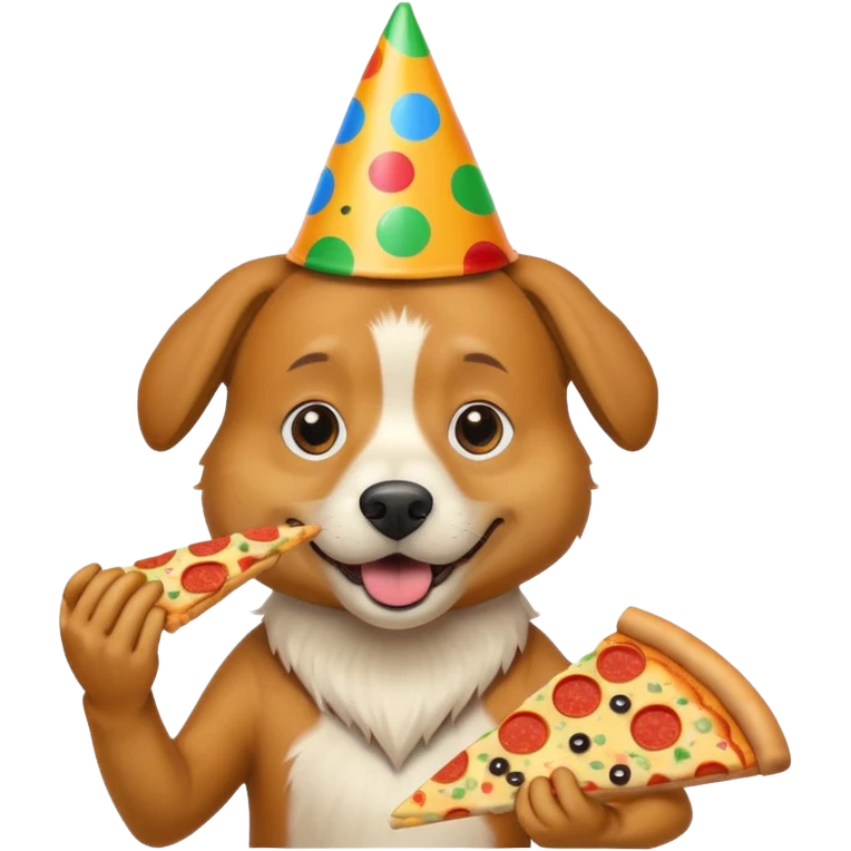 dog theater is really cray cray and is eating pizza with fanta emoji