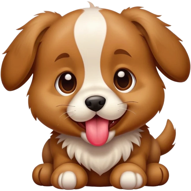 Puppy with its tongue out emoji