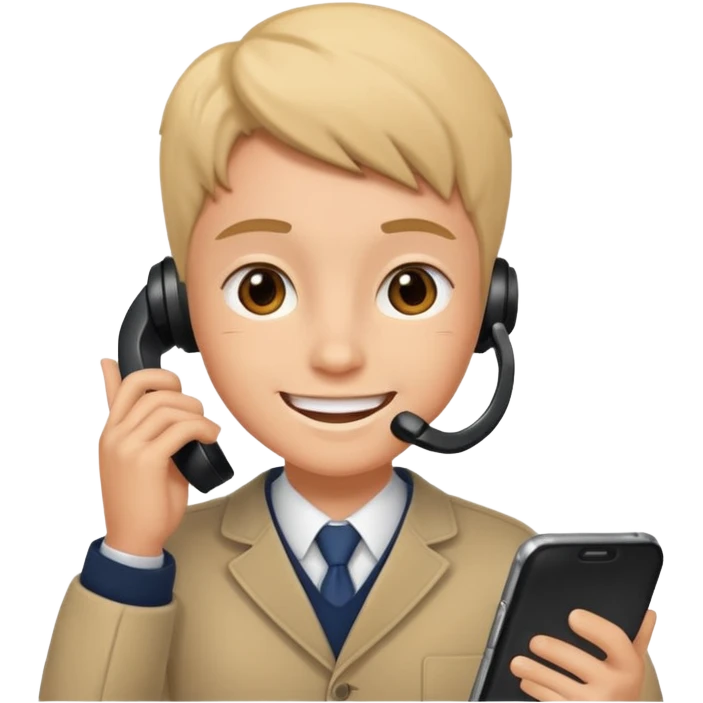 student calling on the phone emoji