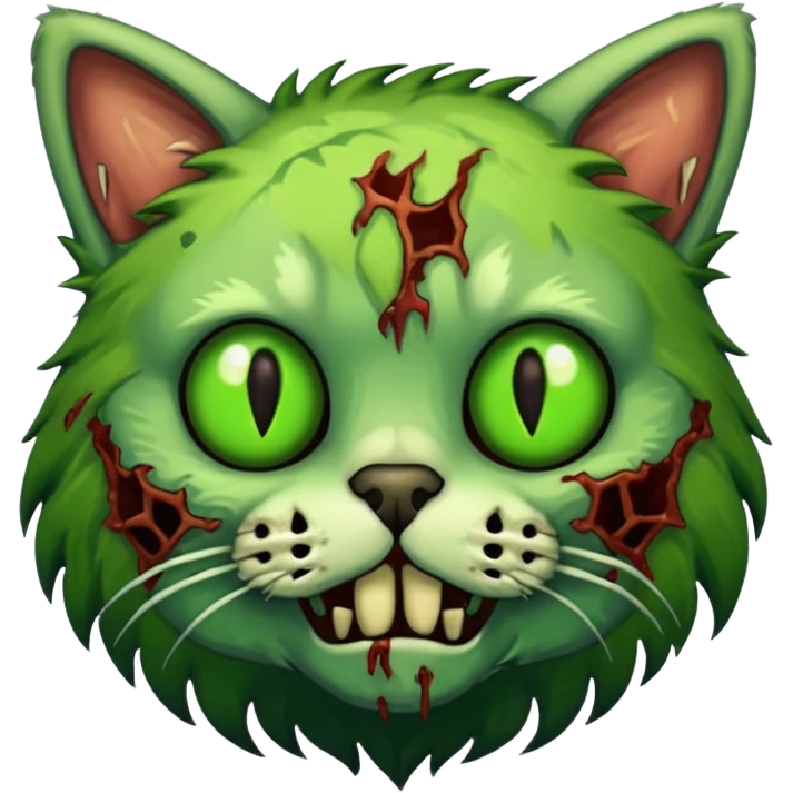 a zombie cat emoji