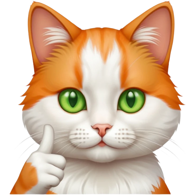 A cat doing the middle finger emoji