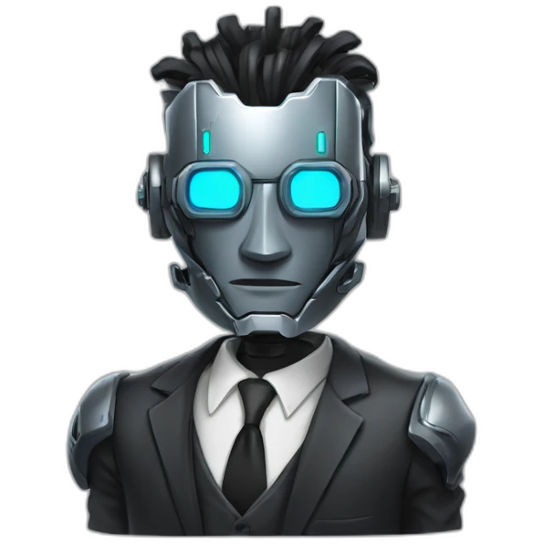 robot lawyer in cyberpunk style emoji