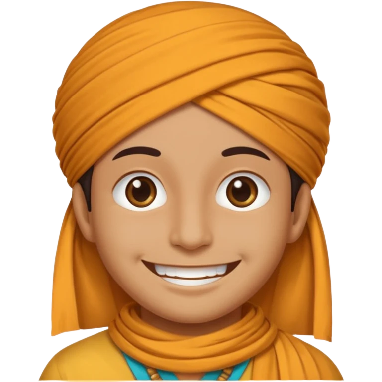 Smiley wearing malay dastar emoji