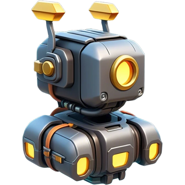 Clash of Clans aesthetic: Cinematic Playful 3D Isometric Jetpack Emoji, rendered in a 3D vector-style similar to standard emojis with minimal shading and bold, simplified shapes. A compact, distinct form with signature details, softly glowing with a futuristic sci-fi warfare charm. Simplified yet unmistakably iconic, highly detailed and consistent, glowing with a soft radiance and high shine. Stylized with a touch of high-tech brilliance and a soft glowing outline, capturing the essence of a beloved gaming relic with a friendly, playful manner! emoji
