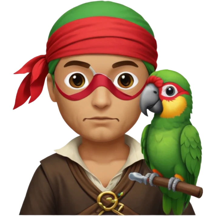 pirate and parrot emoji