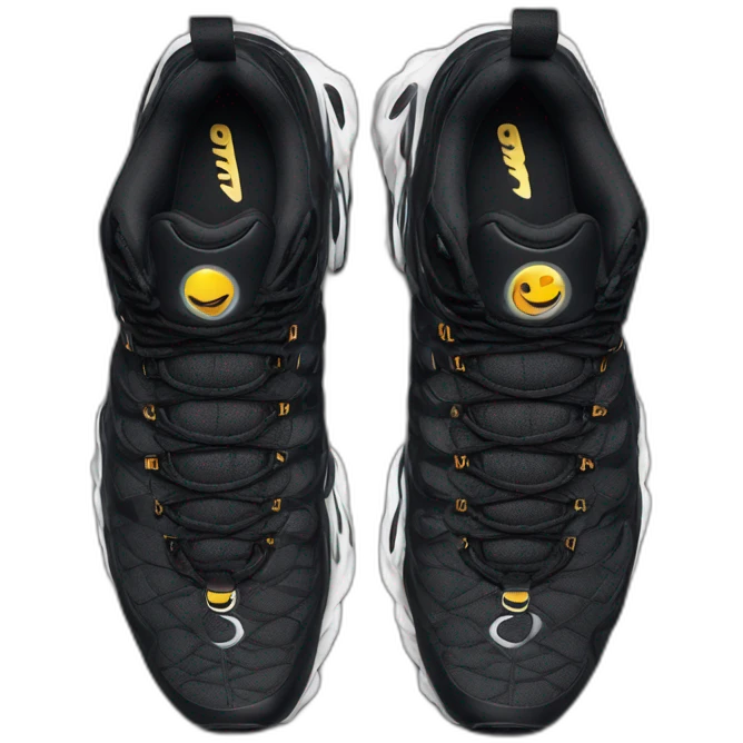 3D perspective nike tn black emoji