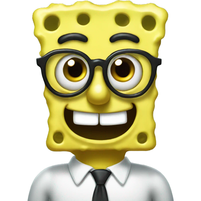 spongebob with glasses emoji