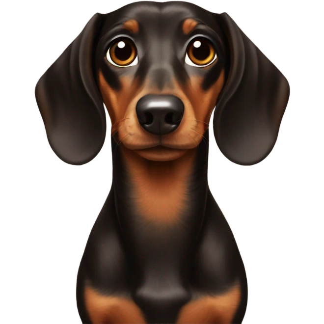 Winner dog dachshund dark brow small  emoji
