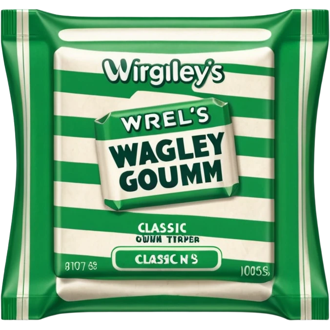 Wrigley's classic design  emoji
