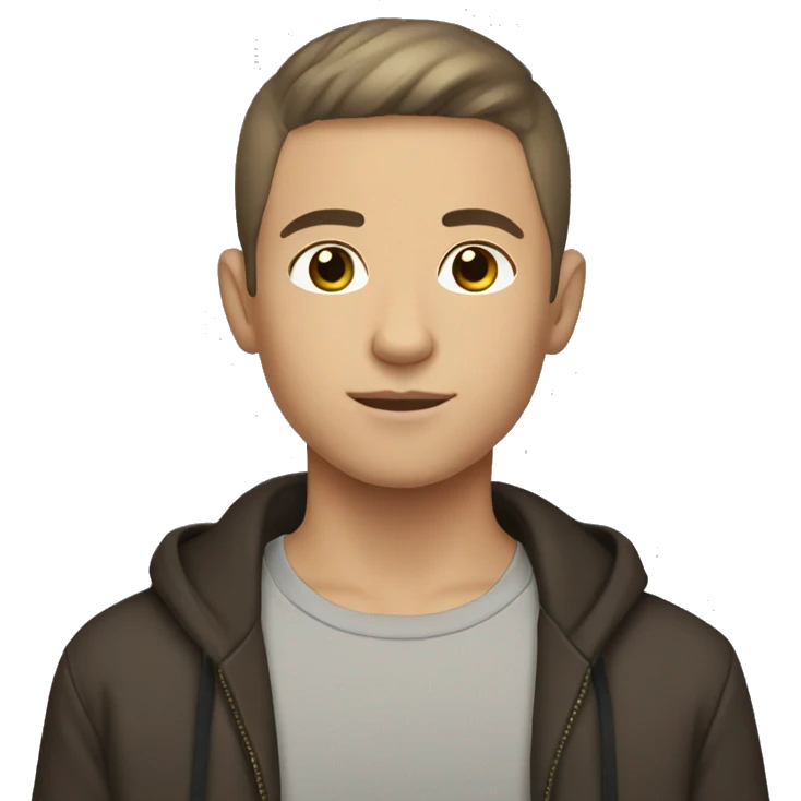 shaved brunette haired boy  emoji