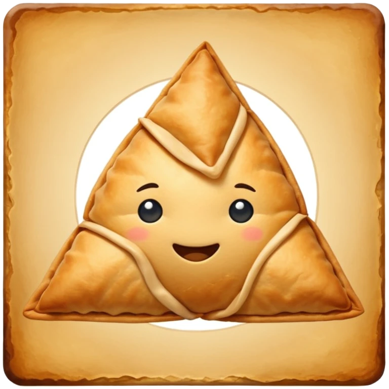 Crispy Handmade Samosa Brand Logo emoji