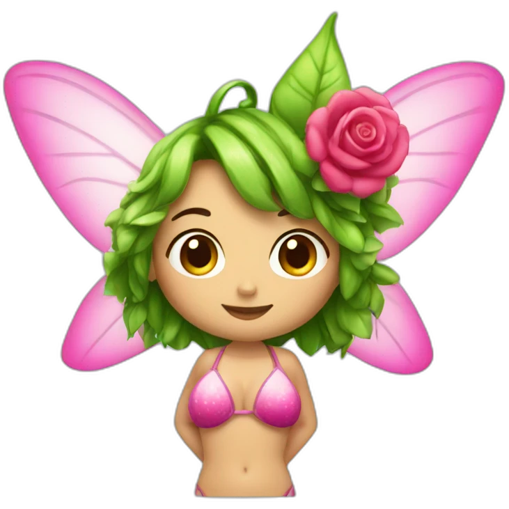 Fairy bikini rose emoji