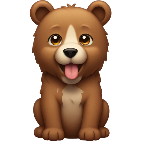 Bear with a dog emoji