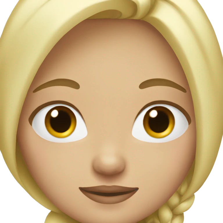 girl with blonde hair and blue   emoji