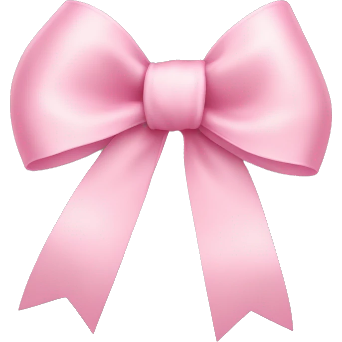 light pink ribbon bow emoji
