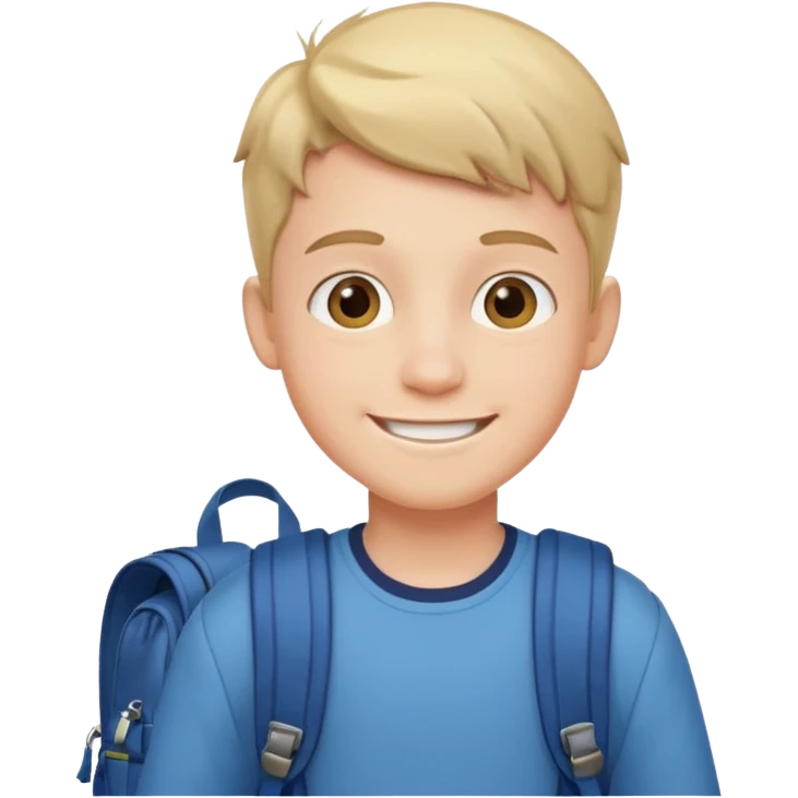 City Backpack Student boy emoji