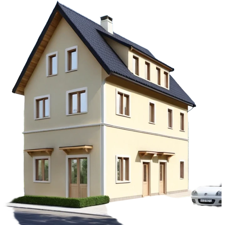 Сделай русскую панельку белого цвета. Она должна быть в виде куба, а также с окнами 3 на 3 на каждом фасаде. Некоторые окна неоново-розовые. emoji