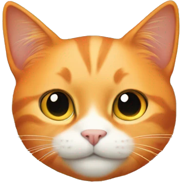 Orange cat in a cloud emoji