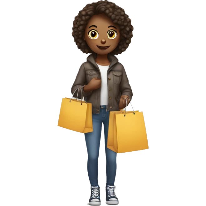 girl with shopping bag emoji