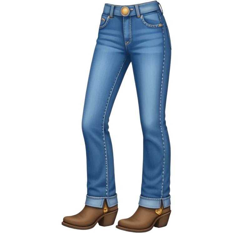 Cowgirl jeans wide at the bottom, just the jeans emoji