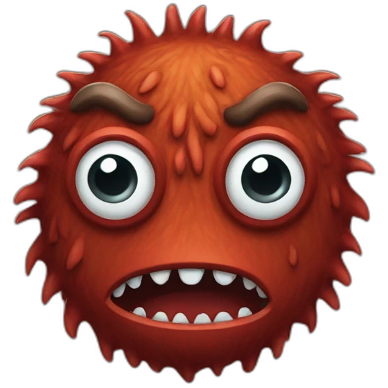 Red brown monster emoji
