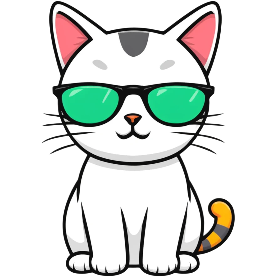 Cat with sunglasses emoji