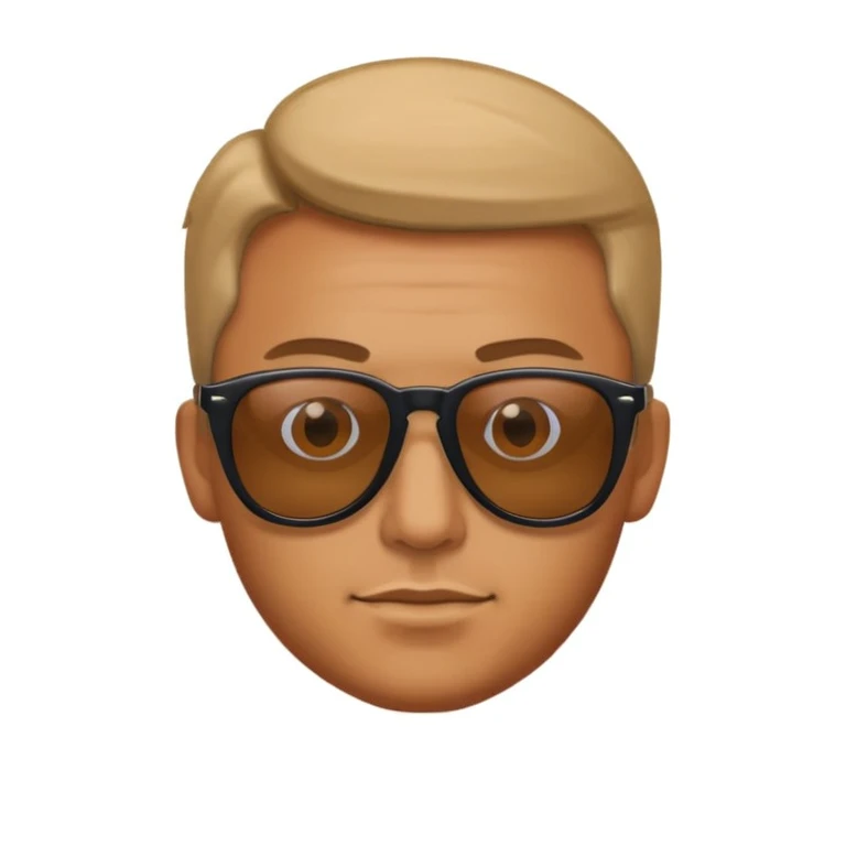 uomo con occhiali da sola emoji