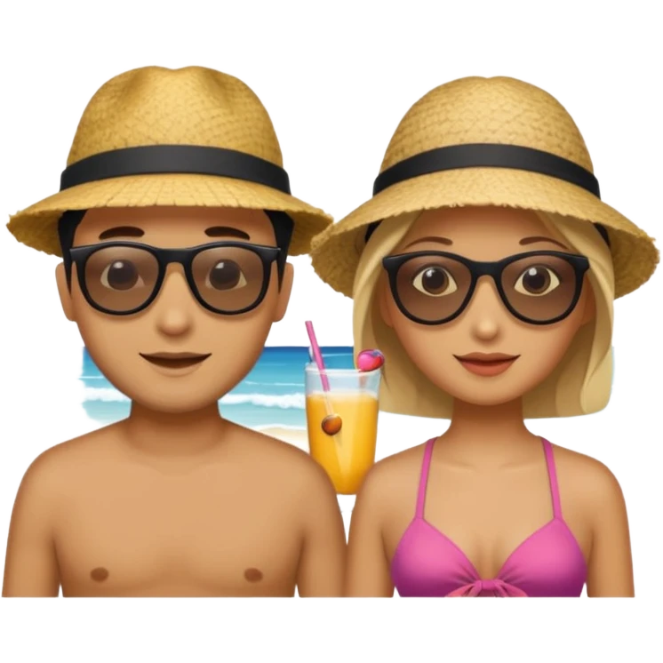 playa con personas emoji