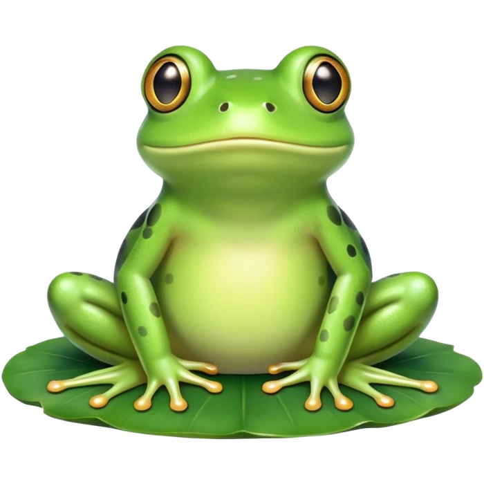 A frog on another frog emoji