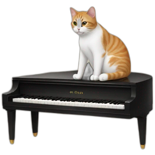 Cat on a piano emoji