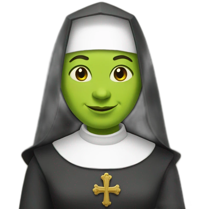 Shrek Nun emoji