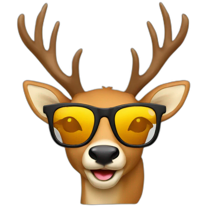 deer sunglasses emoji