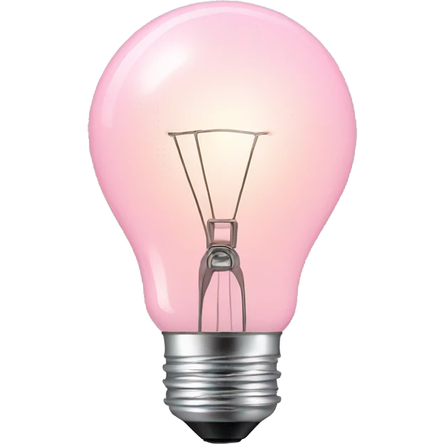 pastel pink light bulb emoji