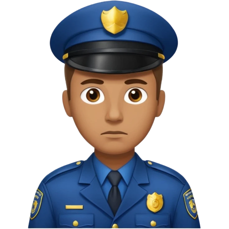 policeman 4 types of the same style emoji