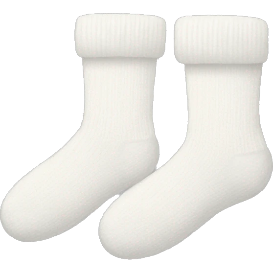 A pair of white warm socks emoji