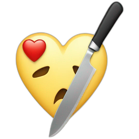 Heart with knife  emoji