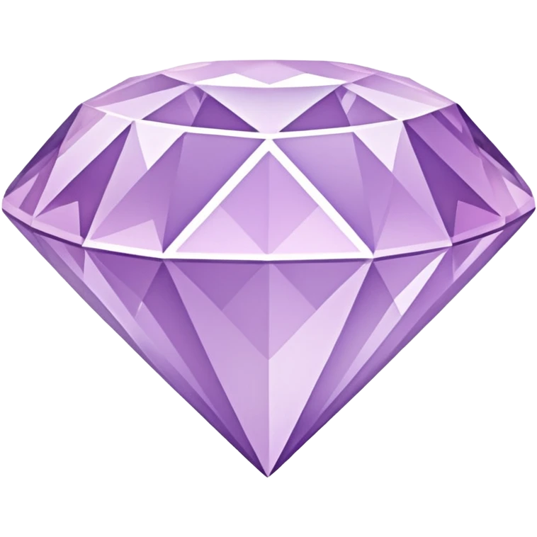 light lilac diamond, shiny facets emoji