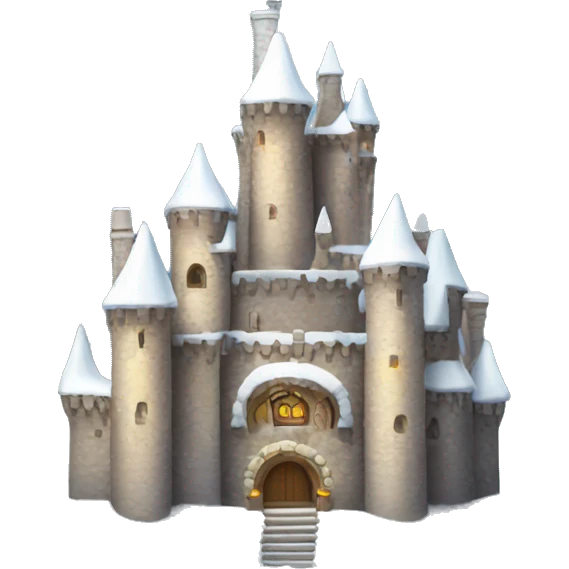 Christmas Snow covered castle  emoji