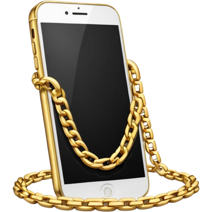 Ninja gold chain on phone emoji
