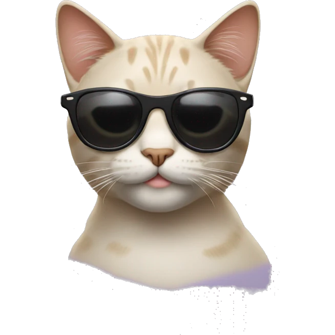 Cat with sunglasses emoji