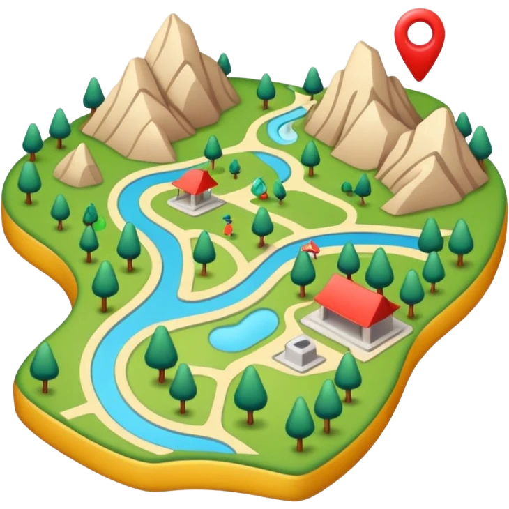 GPS map of park emoji