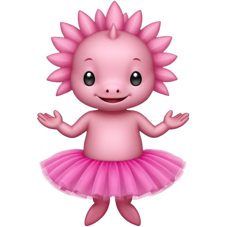 Axolotl in a tutu emoji
