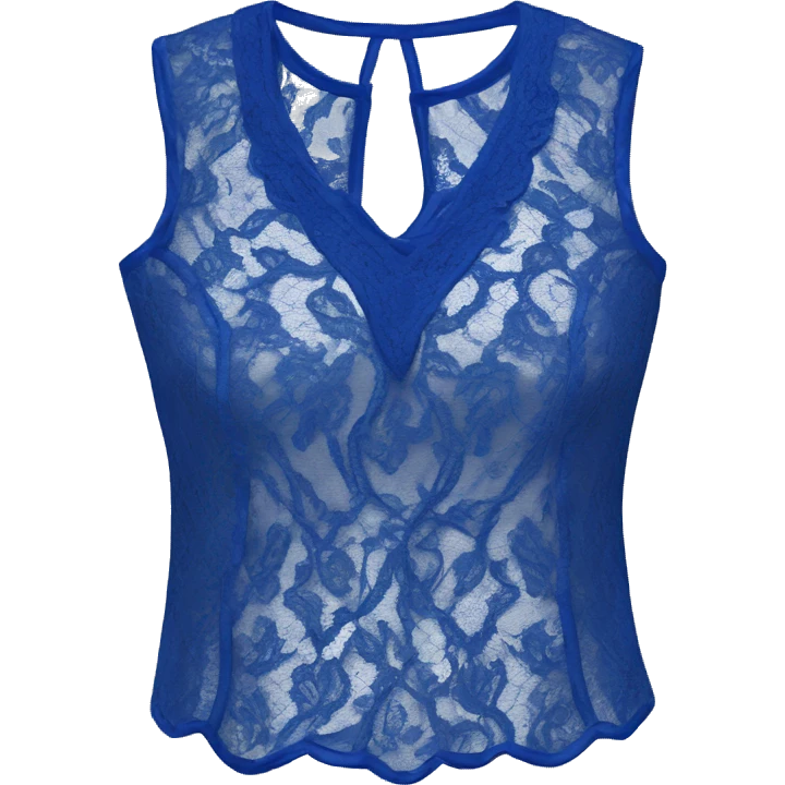 Royal blue lace top  emoji