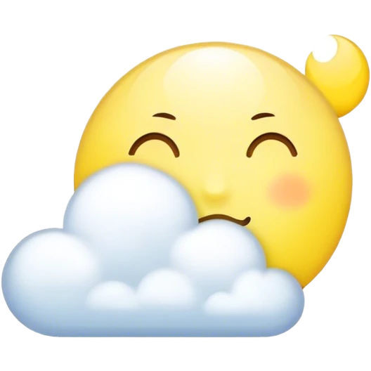 Yellow Moonlight and mini cloud left and right side with beautiful finish  emoji