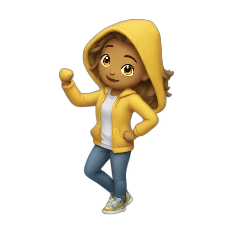 fille qui dab emoji