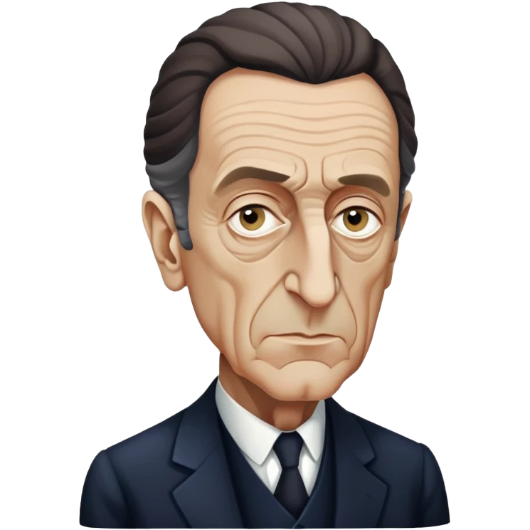 headshot of Maurice Merleau-Ponty, French philosopher, serious expression, no glasses emoji