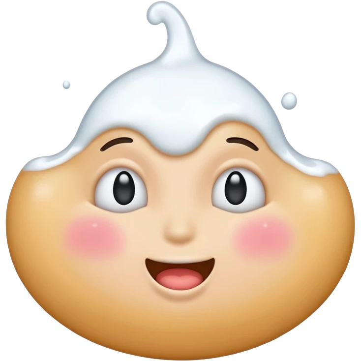 Make me a emoji that a Boob are cover with a cum emoji