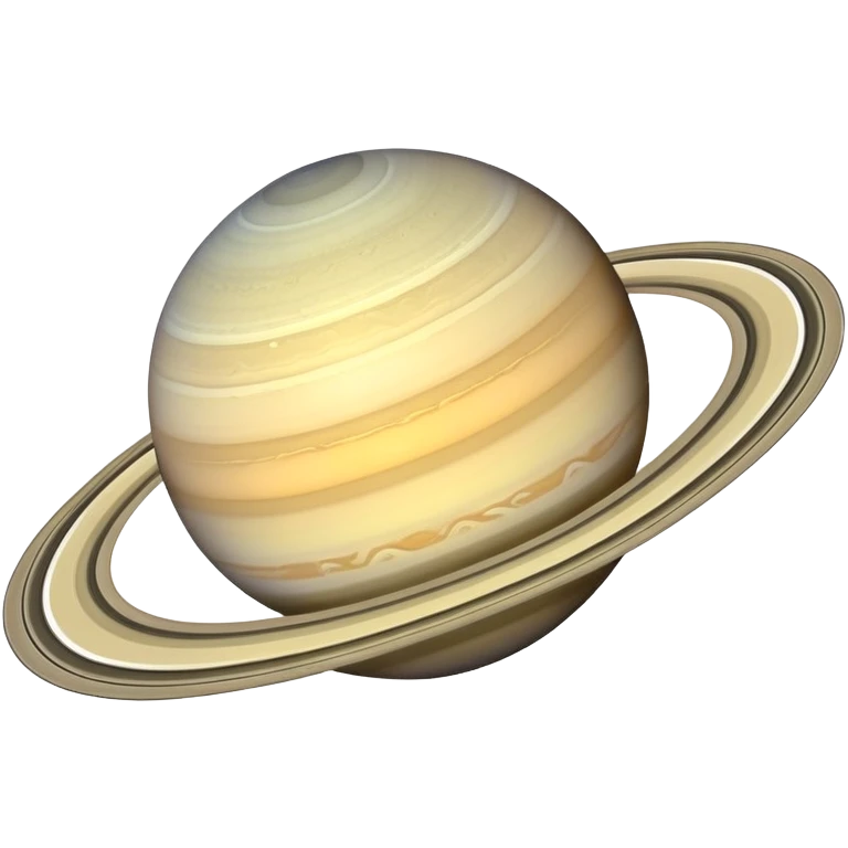 Saturn is a round planet realistically emoji