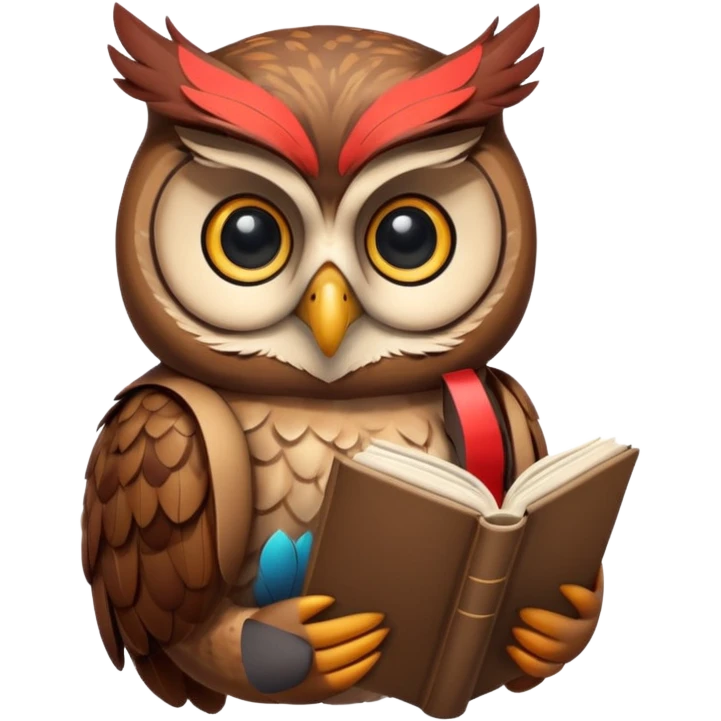 reading owl emoji